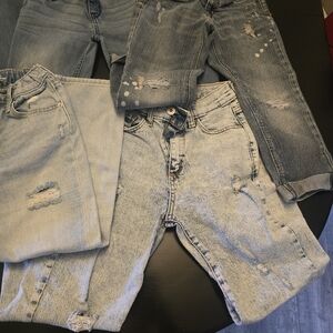 Girls Mixed Jean Lot Size 8